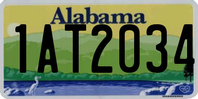 AL license plate 1AT2034