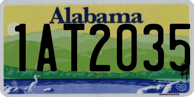 AL license plate 1AT2035