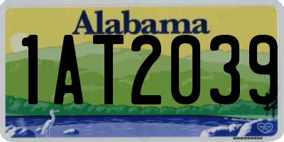 AL license plate 1AT2039