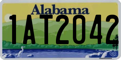AL license plate 1AT2042