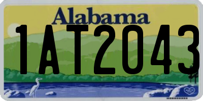 AL license plate 1AT2043