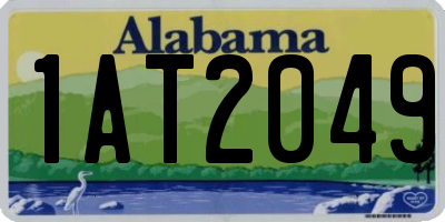 AL license plate 1AT2049