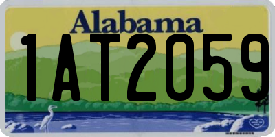 AL license plate 1AT2059
