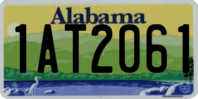 AL license plate 1AT2061