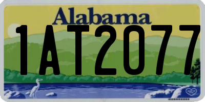 AL license plate 1AT2077
