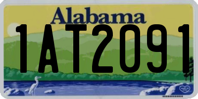 AL license plate 1AT2091