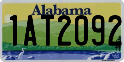 AL license plate 1AT2092