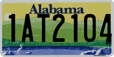 AL license plate 1AT2104