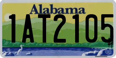 AL license plate 1AT2105