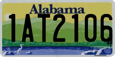 AL license plate 1AT2106