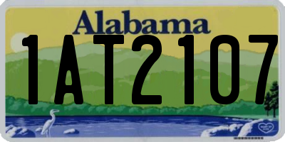 AL license plate 1AT2107