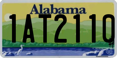 AL license plate 1AT2110