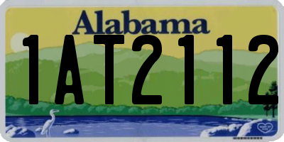 AL license plate 1AT2112