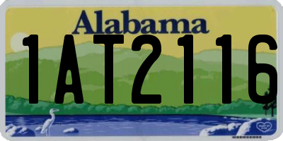 AL license plate 1AT2116