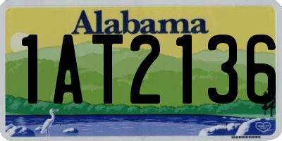 AL license plate 1AT2136