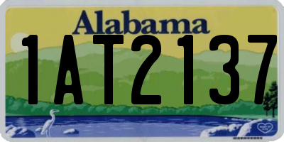 AL license plate 1AT2137