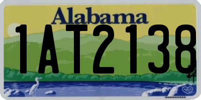 AL license plate 1AT2138