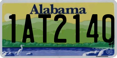 AL license plate 1AT2140