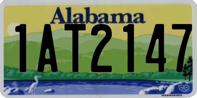 AL license plate 1AT2147