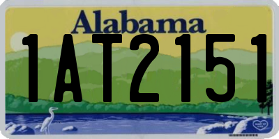 AL license plate 1AT2151