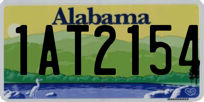AL license plate 1AT2154