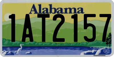 AL license plate 1AT2157