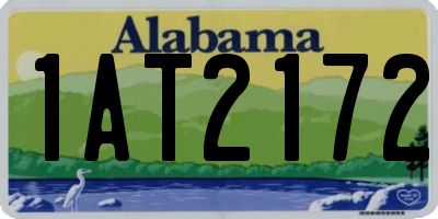 AL license plate 1AT2172