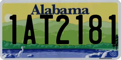 AL license plate 1AT2181