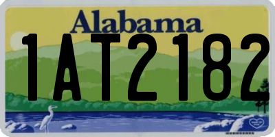 AL license plate 1AT2182