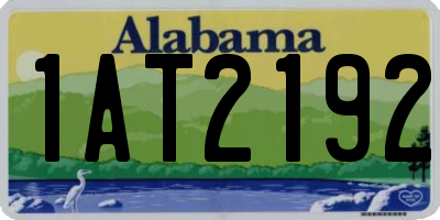 AL license plate 1AT2192