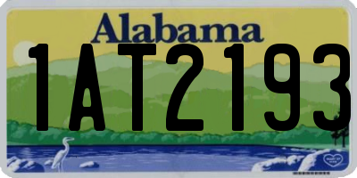 AL license plate 1AT2193