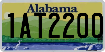 AL license plate 1AT2200