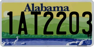 AL license plate 1AT2203