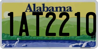 AL license plate 1AT2210