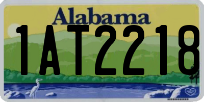 AL license plate 1AT2218
