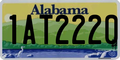 AL license plate 1AT2220