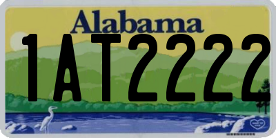 AL license plate 1AT2222