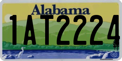 AL license plate 1AT2224