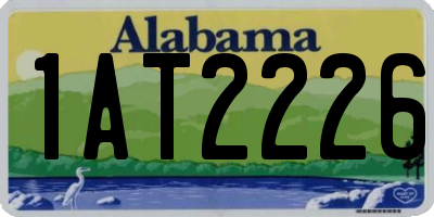 AL license plate 1AT2226