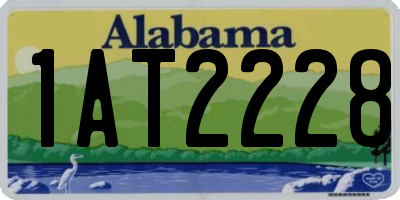 AL license plate 1AT2228