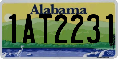 AL license plate 1AT2231