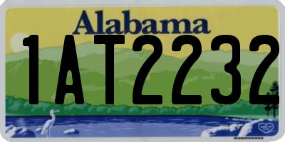 AL license plate 1AT2232