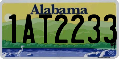 AL license plate 1AT2233