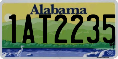 AL license plate 1AT2235