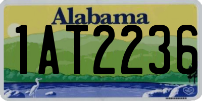 AL license plate 1AT2236