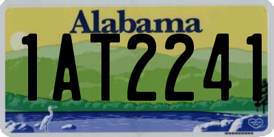 AL license plate 1AT2241