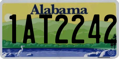 AL license plate 1AT2242
