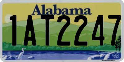 AL license plate 1AT2247