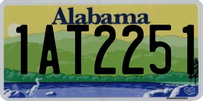 AL license plate 1AT2251