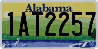 AL license plate 1AT2257